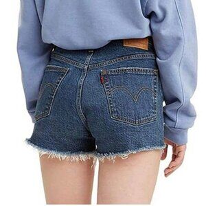 LEVI'S WOMENS MISSES CUTOFF MID RISE STRETCH DENIM SHORTS Size 6/28